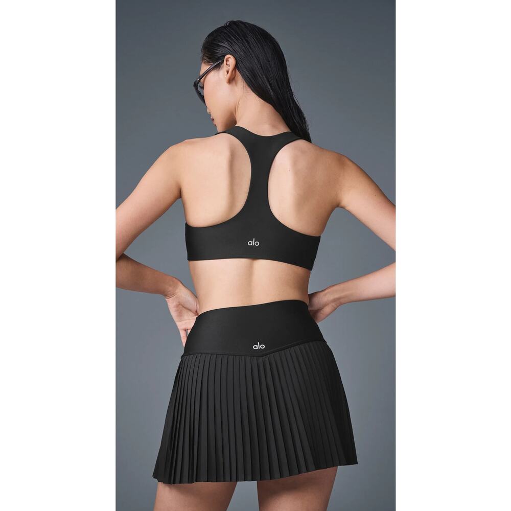 Alo Grand Slam Tennis Skirt Pleated Black Size Large - Picture 4 of 12